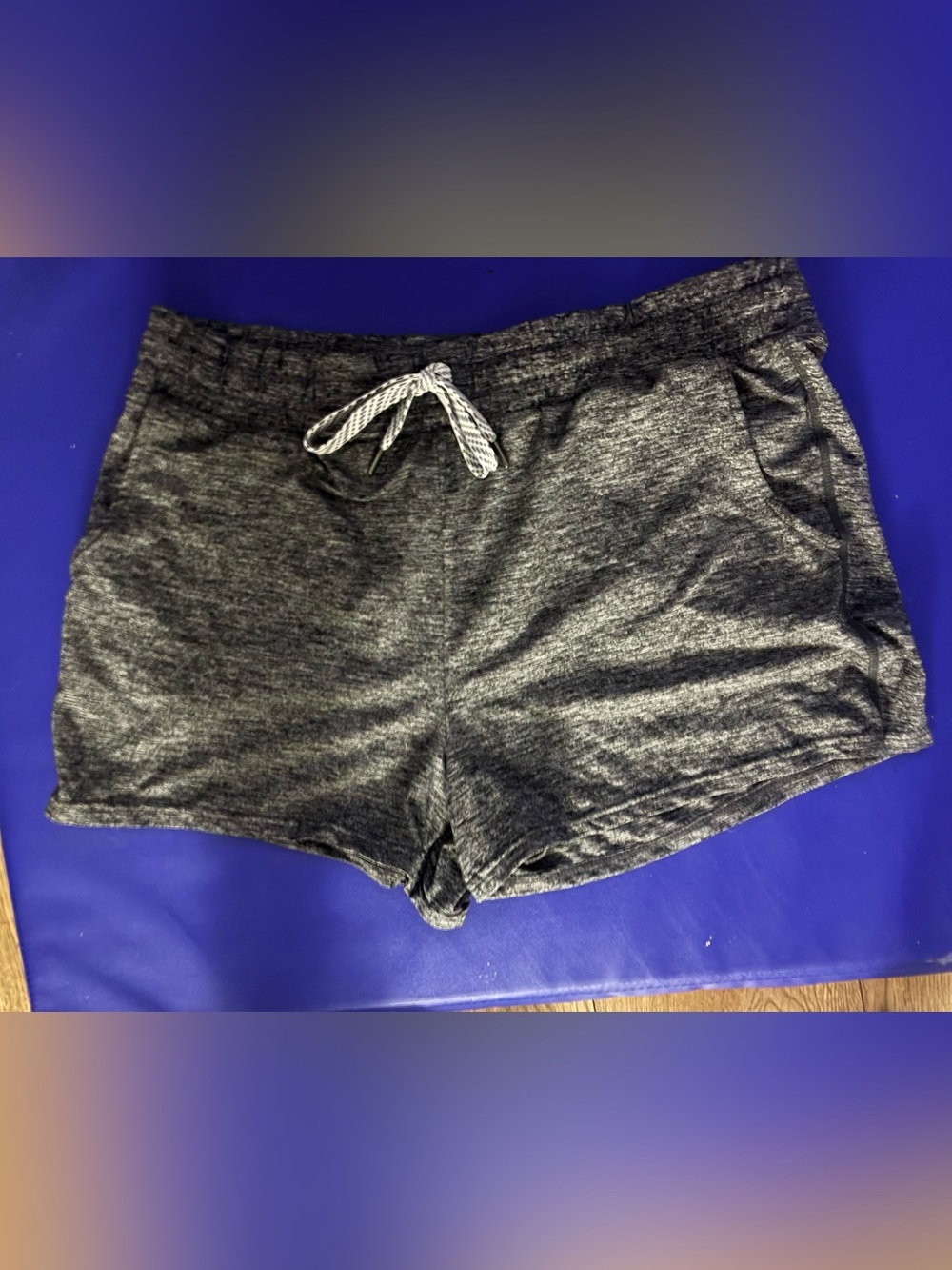 Women's Athletic Drawstring Lounge Shorts - Charcoal Gray